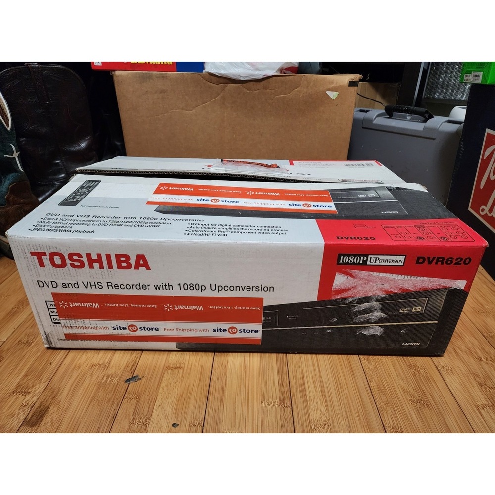 Toshiba DVR620 DVD/VHS Recorder with 1080p Upconversion - BRAND NEW Open Box